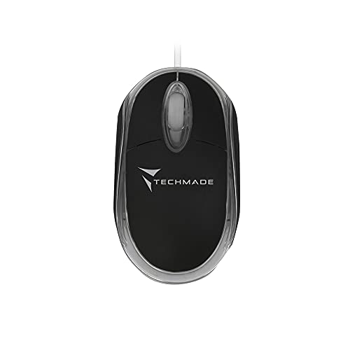 Techmade Optyczna mysz mini USB, 800 dpi, czarna