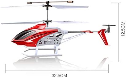 Side view af SYMA S39 RC-helikopteren med dimensioner