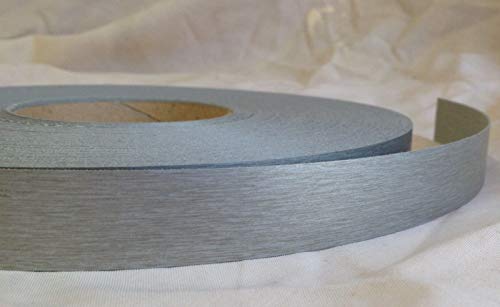 Pre pegado hierro en melamina de aluminio cepillado borde de cinta de 22 mm de ancho ... Gastos de envío gratis 10 m