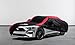 Mustang Car Cover Waterproof All Weather with Red Strip Design, Custom Fit for Ford Mustang 1994–2025, Mustang Accessory with Door Zipper & Windproof Straps