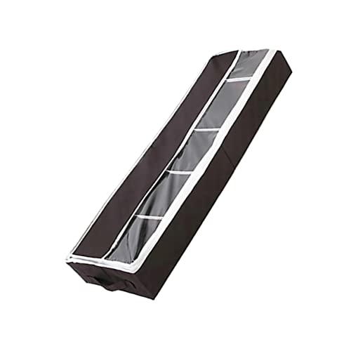 HOOTNEE 1Pc Shoe Storage Case Compact Non Woven Folding Organizer Box with Visible Window for Home Dust and Moisture Protection for Various Shoe Types