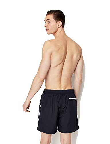 Armani Exchange Men's Standard Milano/New York Swim Trunk, Navy, Medium