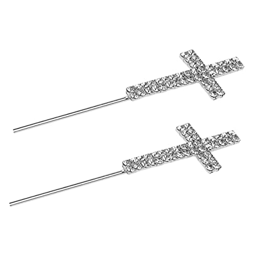 Gadpiparty 6 Pçs De Cristal Cruz Pingente Enfeite De Bolo Centro De Mesa Enfeite De Cupcake Enfeite