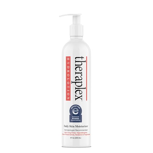 Theraplex Hydro Lotion (8 oz) - No Parabens or Preservatives Noncomedogenic and Hypoallergenic Fragrance-Free Dermatologist recommended - National Eczema Association Seal of Approval
