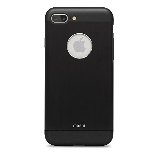 Moshi Armour for iPhone 7 Plus Case, Military-Grade Drop-Protection, Metallic Finish, Hybrid Material for Shock Absorption & Scratch-Resistant, Raised Bezel, Onyx Black