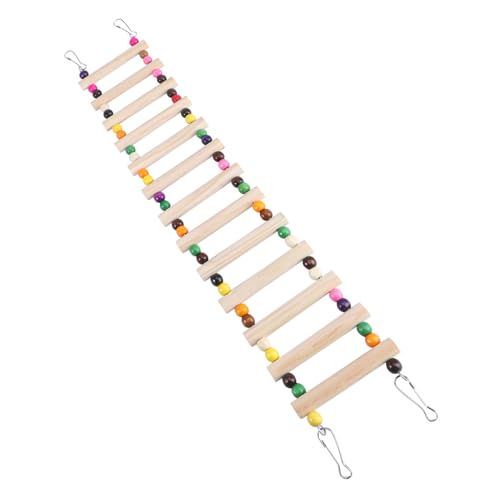 HANABASS Hamster Climbing Ladder Bird Toy Ladders Fun and Safe Wooden Plaything for Chewing Adventure