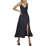 ASTR the label Women's Bastille Sleeveless A-line Midi Slip Dress, Black, X-Small