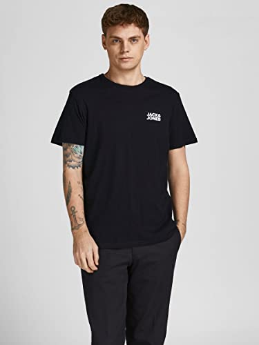 JACK & JONES Male - Maglietta girocollo, Nero, M