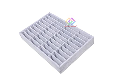 Image of 40 Bangle Velvet Jewellry Drawer Organizer Tray Stackable (Grey)