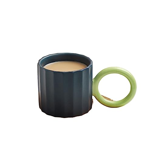 Taza exquisita Taza de café de cerámica hecha a mano, tazas de leche de té pesonalizadas nórdicas, tazas creativas for parejas, utensilios de cocina for oficina, regalo for amantes del té y café Se pu