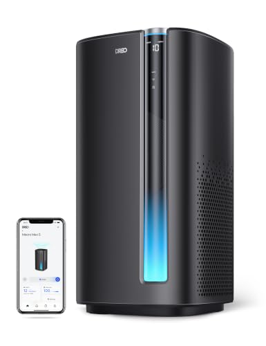 Image of DREO Smart Air Purifier for Home, Washable Pre-Filter, Large Rooms Air Cleaner with Wi-Fi /Voice /Alexa,Smoke,Dust,Pollen,Odor,PM2.5 Monitor, 4 Speeds & Auto /Turbo /HEPA Sleep Mode, DR-HAP003AS Black