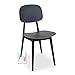 Stil Sedie - Sedie in Polipropilene Cucina Bar Ristorante per Interno ed Esterno Set da 4 Pezzi Modello Star (Nero)