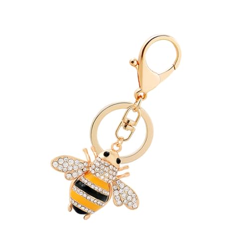 iplusmile Porte-clés Pendentif Abeille Doré Accessoire Élégant Pour Paquet à Main Et Clés De Voiture