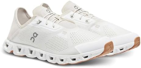 On Men's Cloud 5 Coast Sneakers, Undyed White/Pearl, 12 Medium US | Image 1