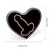 Penis Cute Heart Lapel Pin Brooch Badge Clothes Jewelry Accessories for Men Women
