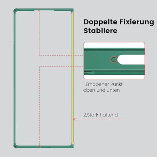 Image of Nillkin Case for Samsung Galaxy Z Fold 6 (7.6 inch Inch) Super Frosted Shield Fold Bracket Phone Holder Version 180 Folding 360 Protect Green Color