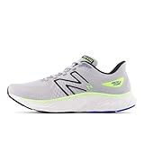 New Balance Men's Fresh Foam X Evoz V3 Running Shoe, Aluminum Grey/Black/Bleached Lime Glo, 11