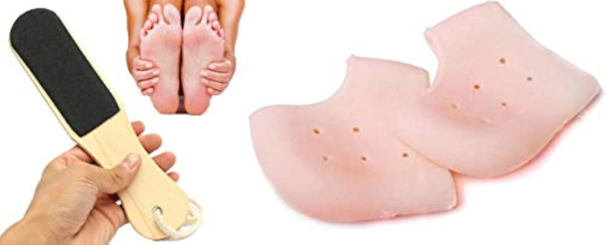 Double-Sided Foot Scrubber with Gel Heel Pad