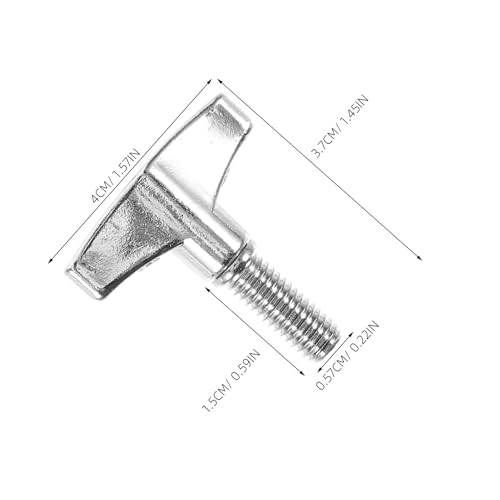 KESYOO 4 piezas de tornillos para platos de percusión, accesorio metálico para pad de batería y rack de batería jazz, bajo ruido, color plata miniatura 2