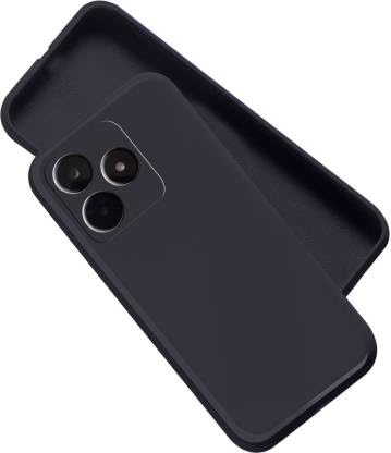 Image of A rtistque Liquid Silicone Back Cover Case for Realme C53 Shockproof TPU Soft Flexible with Camera Protection - Black