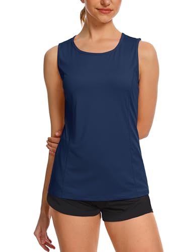 TACVASEN Women's UPF 80+ Workout Tank Top Sleeveless Quick Dry Sun
