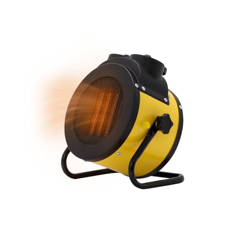 Wintem Termoventilatore in Ceramica 2000W - Stufa Elettrica 3 Intensità Regolabili e Funzione Anti Surriscaldamento - Ideale per Camera, Ufficio o Bagno - Compatto e Facile da Spostare 25,5x19x30,5cm