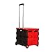Wózek na zakupy 4 kołowe zakupy wózek składny wózek na zakupy z uchwytem teleskopowym na zakupy biura narzędzia bagażu Wózek sklepowy (Color : Red-black, Rozmiar : 15 * 16.5 * 39 inche)