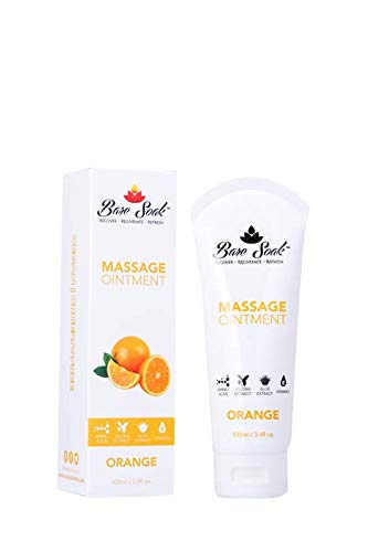 Massage Lotion: Recover, Rejuvenate, Refresh lotions for Dry Crack Skin: contains Jojoba Extract, Aloe Extract, Vitamin E. Vegan & Gluten-Free (Orange)