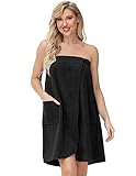 Photo Gallery rubehoow accappatoio da donna con chiusura regolabile e asciugamano da bagno con tasca e asciugamano per capelli, nero , s-m Photo Gallery rubehoow accappatoio da donna con chiusura regolabile e asciugamano da bagno con tasca e asciugamano per capelli, nero , s-m