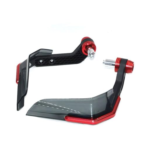 Protège mains moto rouge avec pare-brise intégré pour déflecteur de poignées Buell XB12R