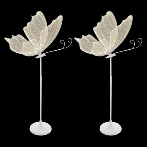 Wedding Floor Lamp LED Butterfly Wings Decor Wedding Ceiling Lamp Creative Hanging Decoration Props for Wedding Party Adjustable Height