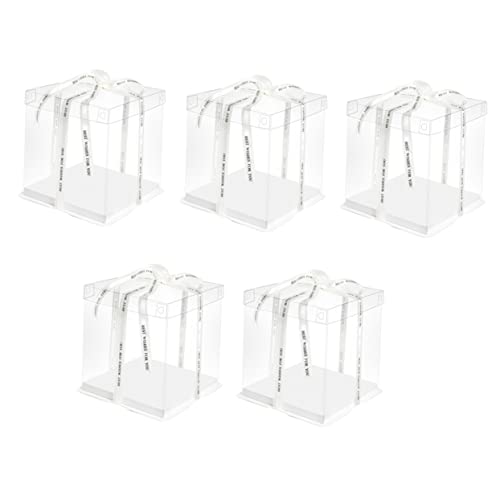 BRIGHTFUFU Non-slip Cake Boxes Cake Wrapping Case Ribbon Easy to Carry Food-safe Material for Outdoor Picnics Traveling