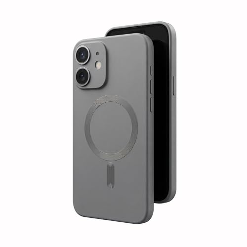 Image of amazon basics Premium Mag-Safe Case for iPhone 11 | Shockproof & Anti-Scratch Cover | Soft Silicone with Wireless Charging | Camera Lens Guard - Gray