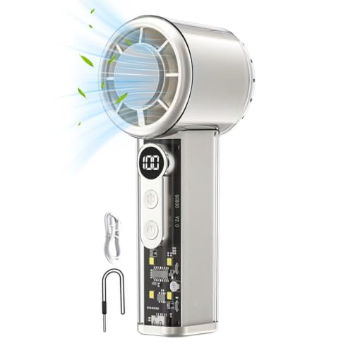 Ventilateur Portable à Main Écran Numérique pour Ne Plus Manquer de Batterie en Canicule - 8