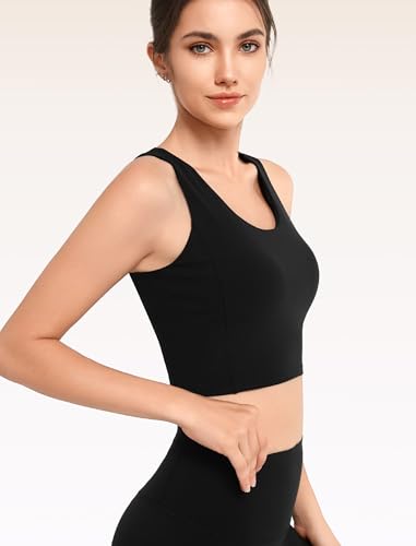 Yvette Elegant Backless Yoga Bra Women's Light Support Sports Bra with Wide Shoulder Straps – Comfort, Style & Secure Fit3