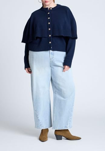 ELOQUII Women's Plus Size Cape Sweater3