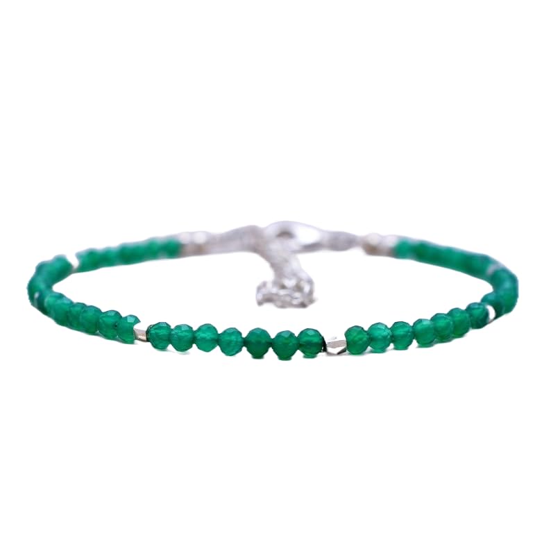 Gems d'onyx vert et argent 925 d'une finesse artisanale