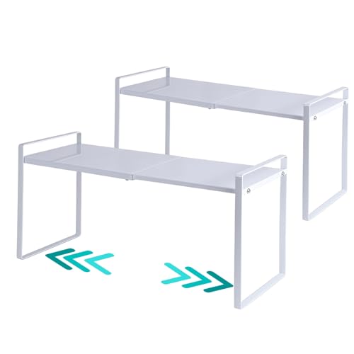 2-Pack Expandable Shelf Organizer for Kitchen Countertop, kitchen organizers and