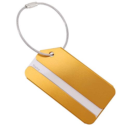 リタプロショップⓇ アルミ ネームタグ 荷物タグ トラベルバッグタグ スーツケースタグ 旅行用 ラゲッジタグ