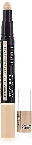 Catrice Instant Awake Concealer, Abdeckstift, Nr. 030 Neutral Almond, nude, für Mischhaut, Anti-Aging, aufhellend, pflegend, glättend, langanhaltend, natürlich, vegan, ölfrei, ohne Parfüm (1,8ml)