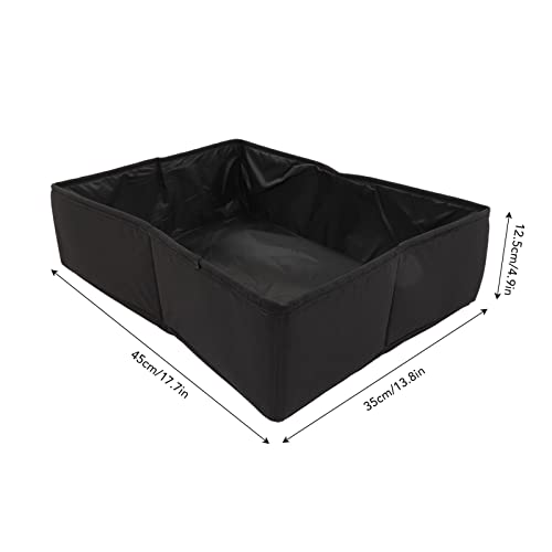 Caja de arenero plegable para gato portátil color negro miniatura 5