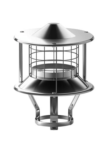Kaminaufsatz aus Edelstahl (Rohrdurchmesser 160 bis 220 mm)