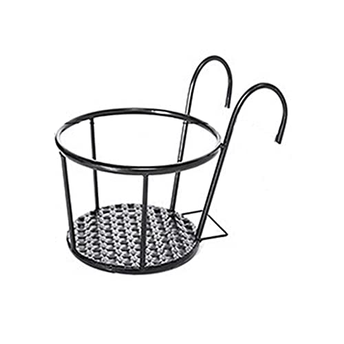 Ruiqas Usine De Métal Se Pendre Épaissie Fil De Fer Fleur Pot Rack Accrocher Au-Dessus de Clôture pour Le Jardin Coin Balcon