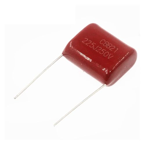 Condensateur CBB 250V 225J anti-bruit pour filtrage électrique pas 20mm