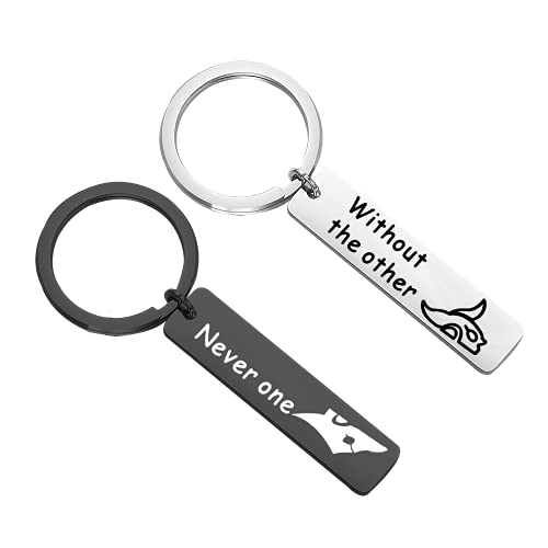 FAADBUK Video Game Inspired Gift KTEH Gift Couples Keychain Never One without the Other