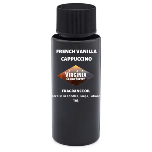 French Vanilla Cappuccino Fragrance Oil (1 oz Bottle) for Candle Making, Soap Making, Tart Making, Room Sprays, Lotions, Car Fresheners, Slime, Bath Bombs, Warmers…