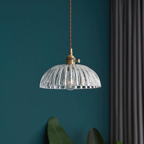 Luz colgante de estilo simple con tulipa de vidrio reforzado y base E27 para decoración selecta 2