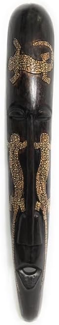 Tikimaster 3-Geckos Tribal Mask 40 in - Primitive | #nmk2205100
