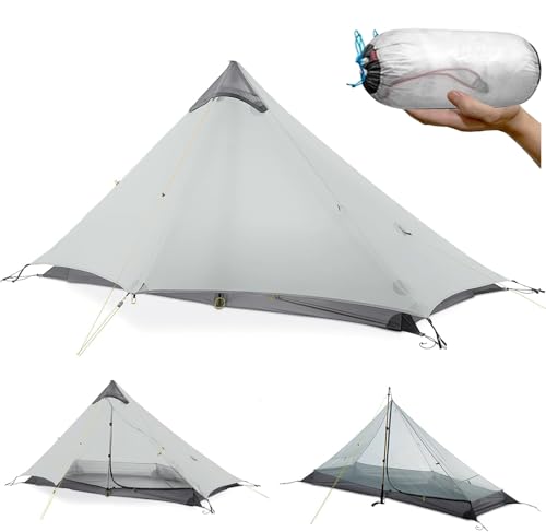 Three Bears Ultraleicht Wasserdichtes Rucksackzelt – Professionelles 1 Personen Campingzelt, Doppelwandig für Trekking & Outdoor Abenteuer