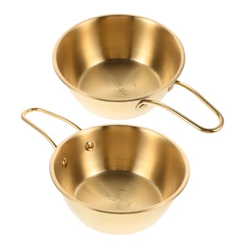 Beatifufu Ergonomic Handle Shaving Foam Bowl Portable Stainless Steel Travel Bowl for Men's Shaving Cream Storage